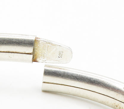 925 Sterling Silver  Vintage Enamel Love Heart Star Bangle Bracelet  BT6167