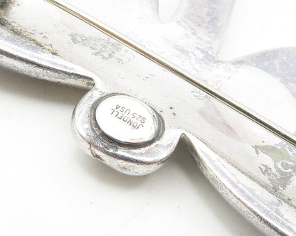 JONDELL 925 Sterling Silver  Vintage Shiny Dragonfly Motif Brooch Pin  BP3631