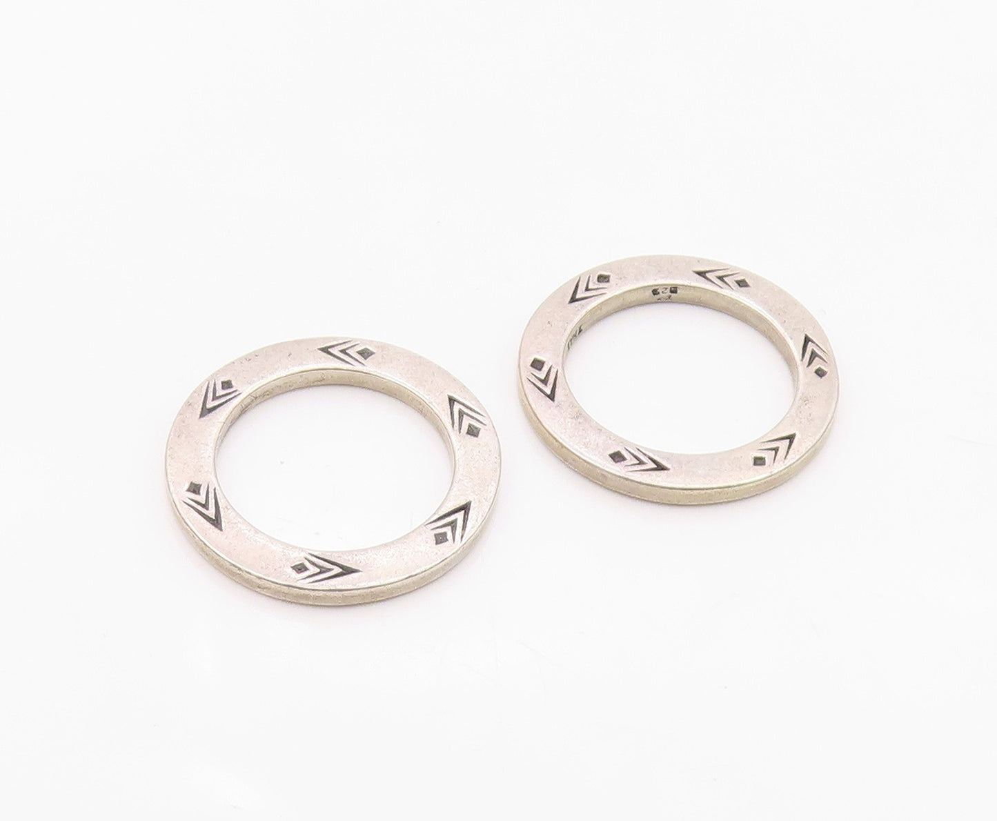 SILPADA 925 Silver  Vintage Hope & Friendship Stamped Circle Charms  TR2848