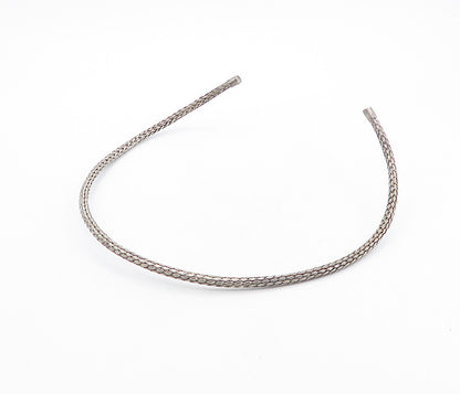 BALI 925 Sterling Silver  Vintage Dark Tone Weaved Collar Necklace  NE1497