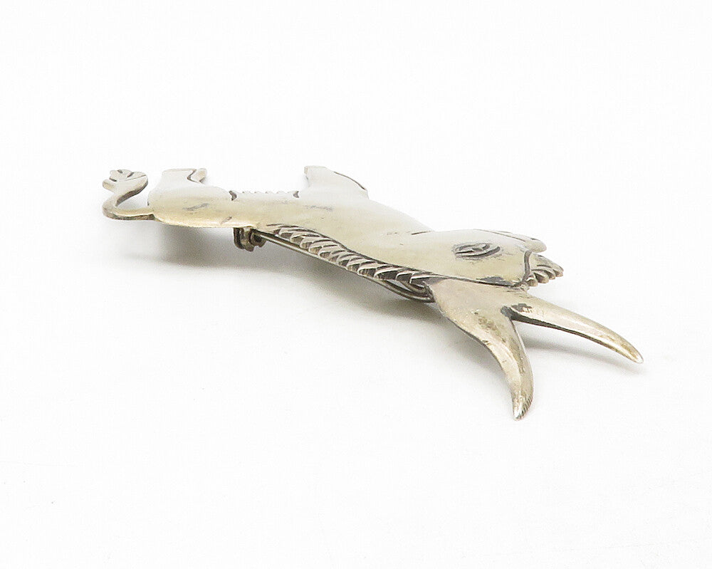 MEXICO 925 Sterling Silver  Vintage Antique Donkey Motif Brooch Pin  BP4628