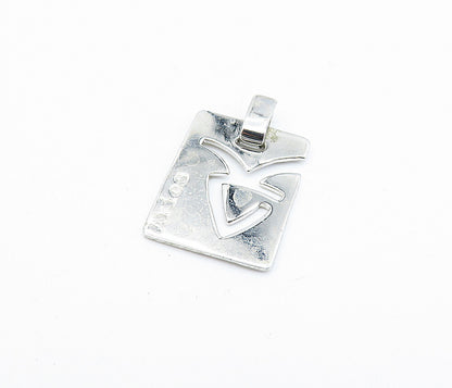 925 Sterling Silver  Shiny Petite Cut Out Aries Symbol Zodiac Pendant  PT5354