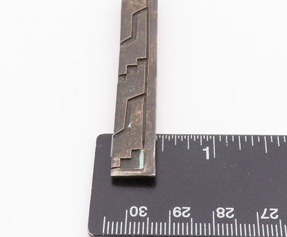 925 Sterling Silver Vintage Tie Clip BALDERAS TAXCO Geometric Design Bar  TR4064
