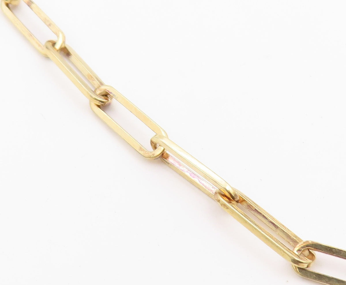 925 Sterling Silver Vintage Necklace Gold Plated Interlocking Oval Chain  NE4934