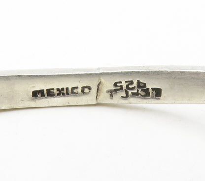 MEXICO 925 Sterling Silver  Vintage Smooth Curved Bangle Bracelet  BT6235