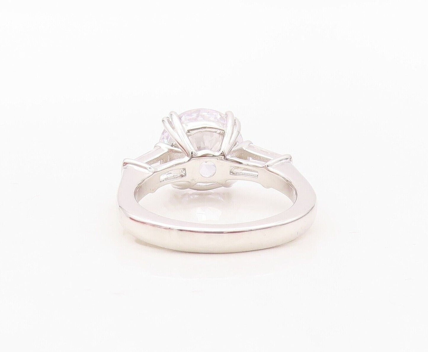 925 Sterling Silver Vintage Ring Round & Rectangle Cut Topaz  Sz 6  RG30227