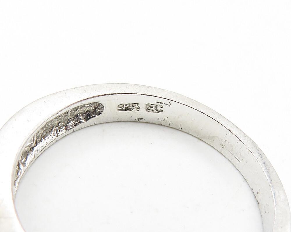 925 Sterling Silver  Cubic Zirconia Half Eternity Band Ring Sz 6  RG11586