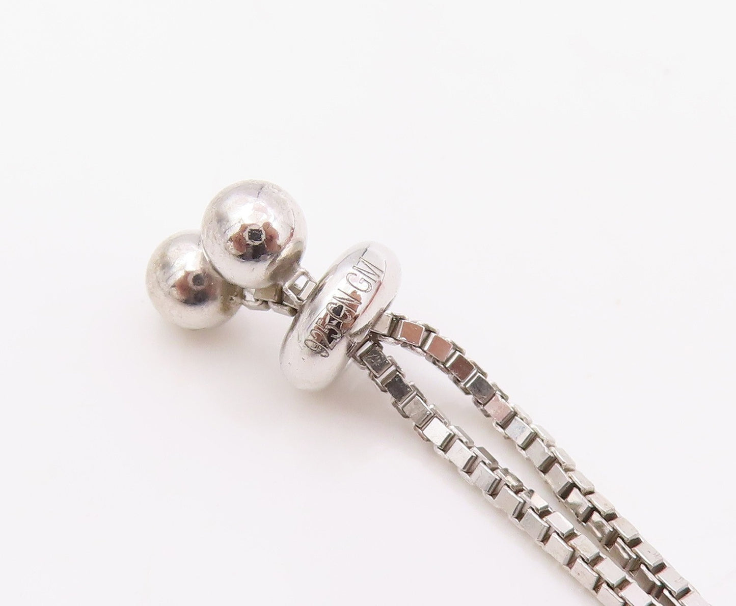 925 Sterling Silver Vintage Bracelet Rainbow Gemstones Tennis Chain  BT11549