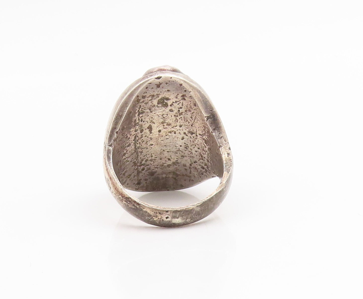 925 Sterling Silver Vintage Ring NAVAJO ZUNI Turquoise Band  Sz 11.5  RG34809