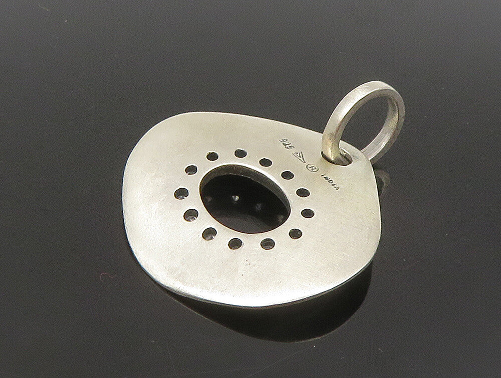 SILPADA 925 Sterling Silver  Vintage White Topaz Open Circle Pendant  PT19773