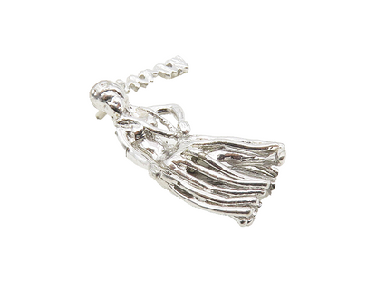 925 Sterling Silver  Vintage Petite Shiny Lady Figure Hawaii Pendant  PT6826