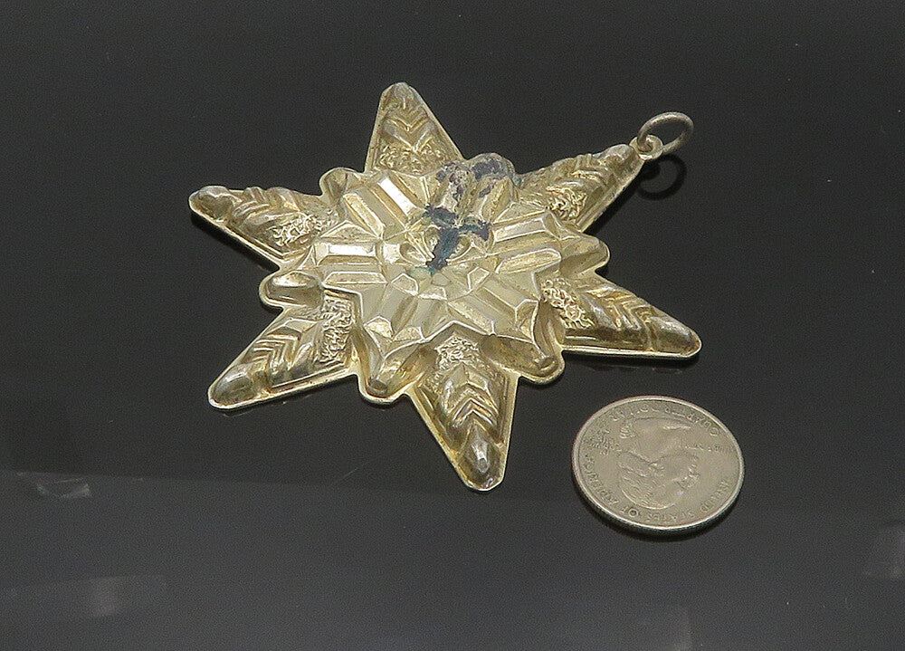 GORHAM 925 Silver  Vintage Antique Shiny Christmas Star Pendant  PT16370