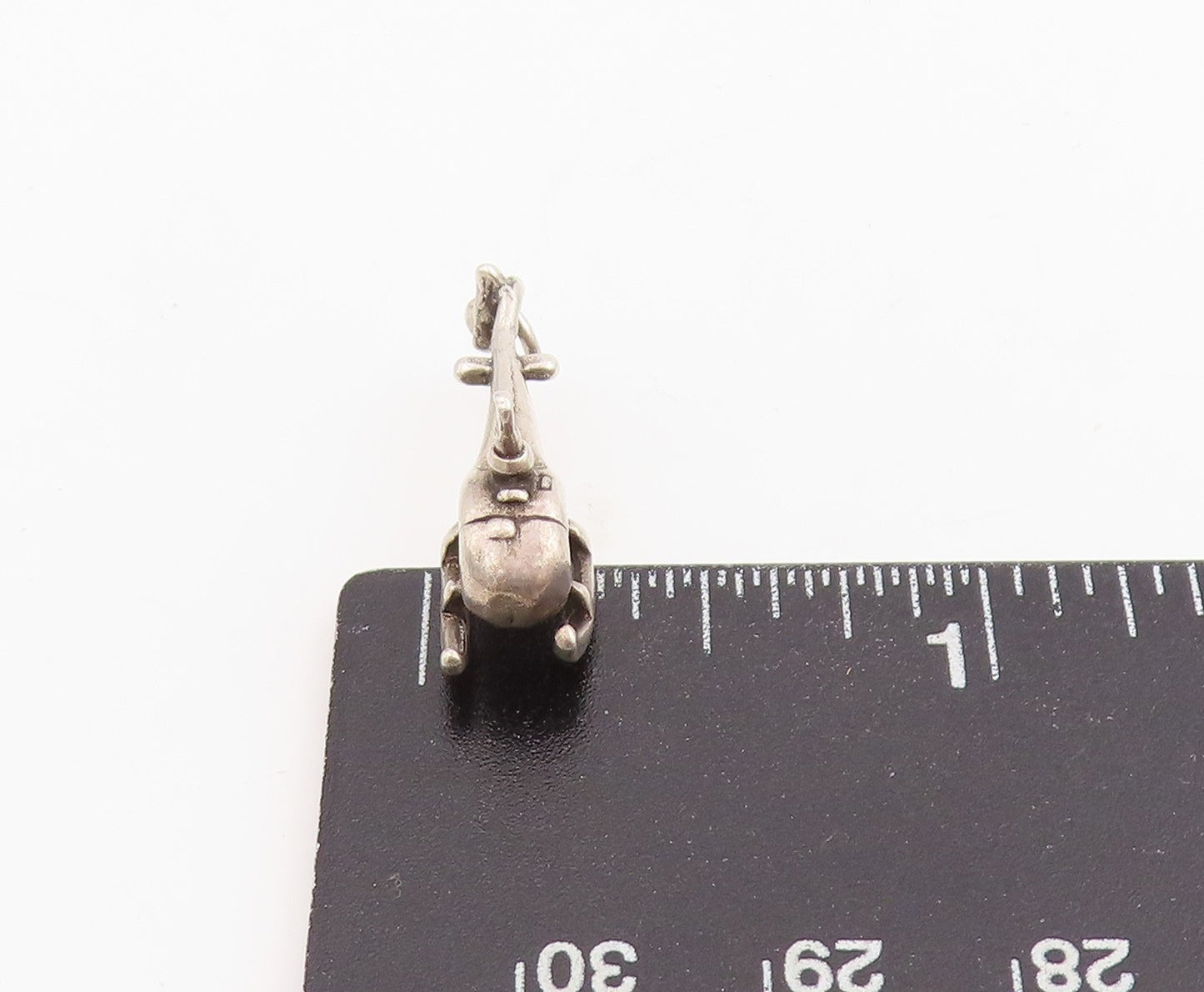 925 Sterling Silver Vintage Pendant Aviation Helicopter Chopper Charm  PT25231