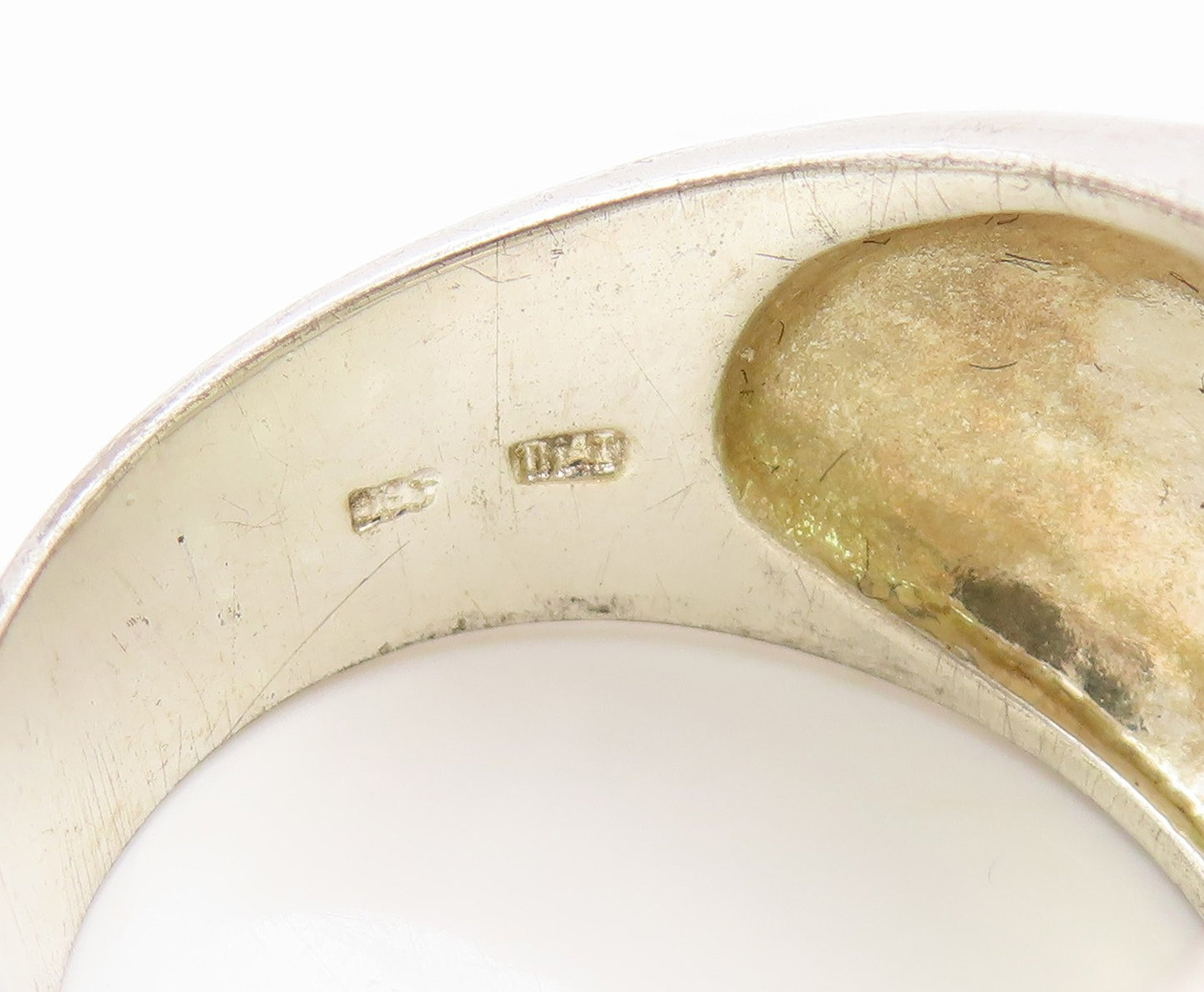 925 Sterling Silver Vintage Ring Oval Cut Peridot Cluster Dome  Sz 11  RG34747