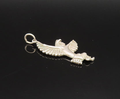 925 Sterling Silver  Vintage Eagle Man With Wings Out Pendant  PT20978