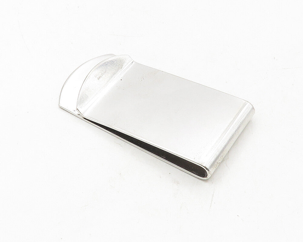 AVEDON 925 Sterling Silver  Vintage Shiny Etched S Initial Money Clip  TR1766