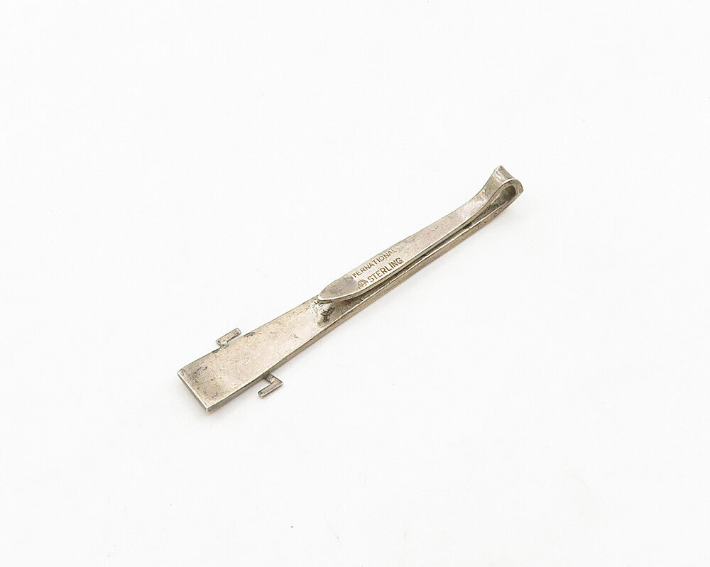 INTERNATIONAL 925 Sterling Silver Vintage Z Initial Smooth Tie Clip TR2665