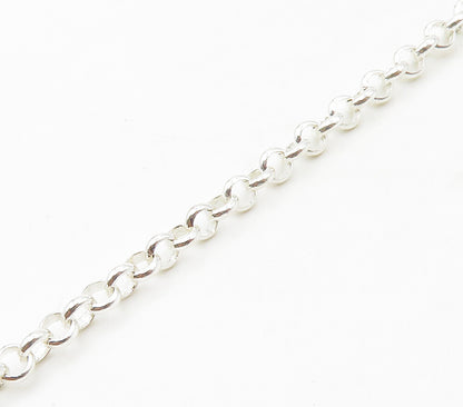 RLM STUDIO 925 Sterling Silver Shiny Hammered Link Chain Necklace  NE2684