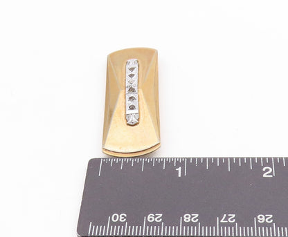 925 Sterling Silver Vintage Brooch Gold Plated Gemstone Statement Pin  BP11776