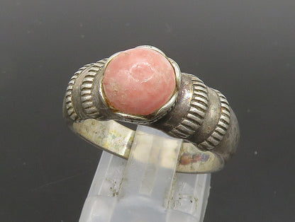 CAROLYN POLLACK 925 Sterling Silver Vintage Rhodochrosite Band Ring Sz 9 RG24013