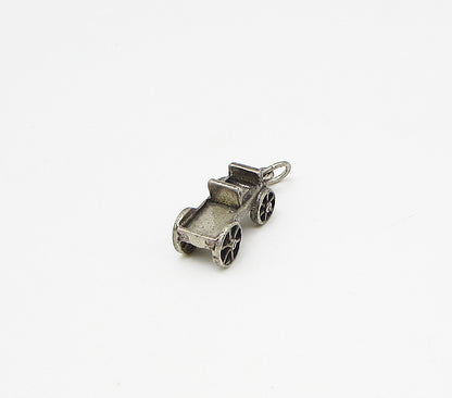 925 Sterling Silver  Vintage Field Car Charm Pendant  PT2290