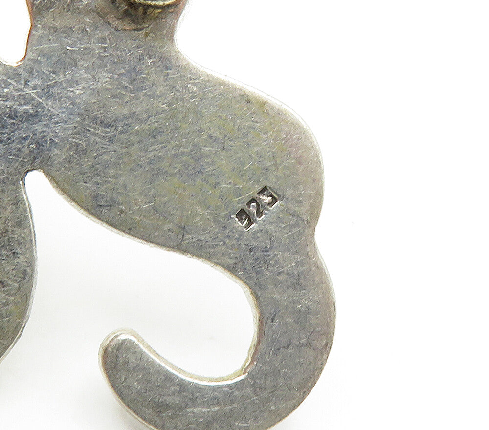 925 Sterling Silver  Vintage Three Sitting Cats Silhouette Brooch Pin  BP6569