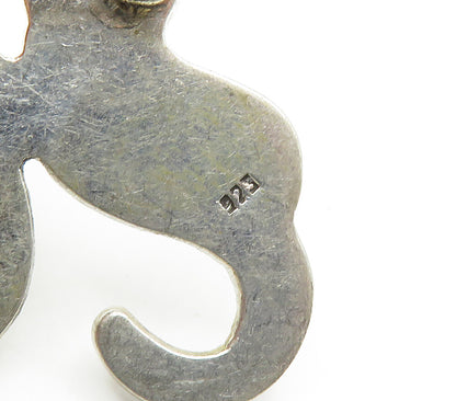 925 Sterling Silver  Vintage Three Sitting Cats Silhouette Brooch Pin  BP6569