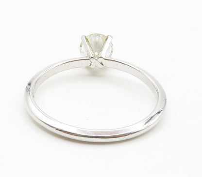 ESPO 925 Silver  Prong Set Cubic Zirconia Shiny Solitaire Ring Sz 11  RG15074
