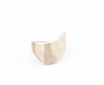 925 Sterling Silver Vintage Ring CELLINI Minimalist Solid Wave Band Sz 6 RG34011