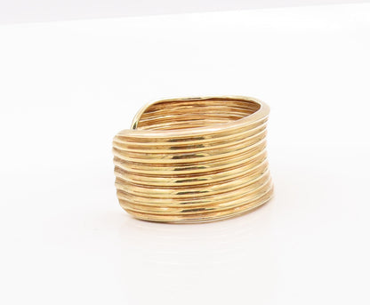 925 Sterling Silver Vintage Bracelet ROSS SIMONS Gold Plated Row Etched  BT10351