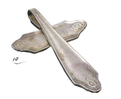 925 Sterling Silver  Vintage Floral Detail Religious Cross Pendant  PT9837