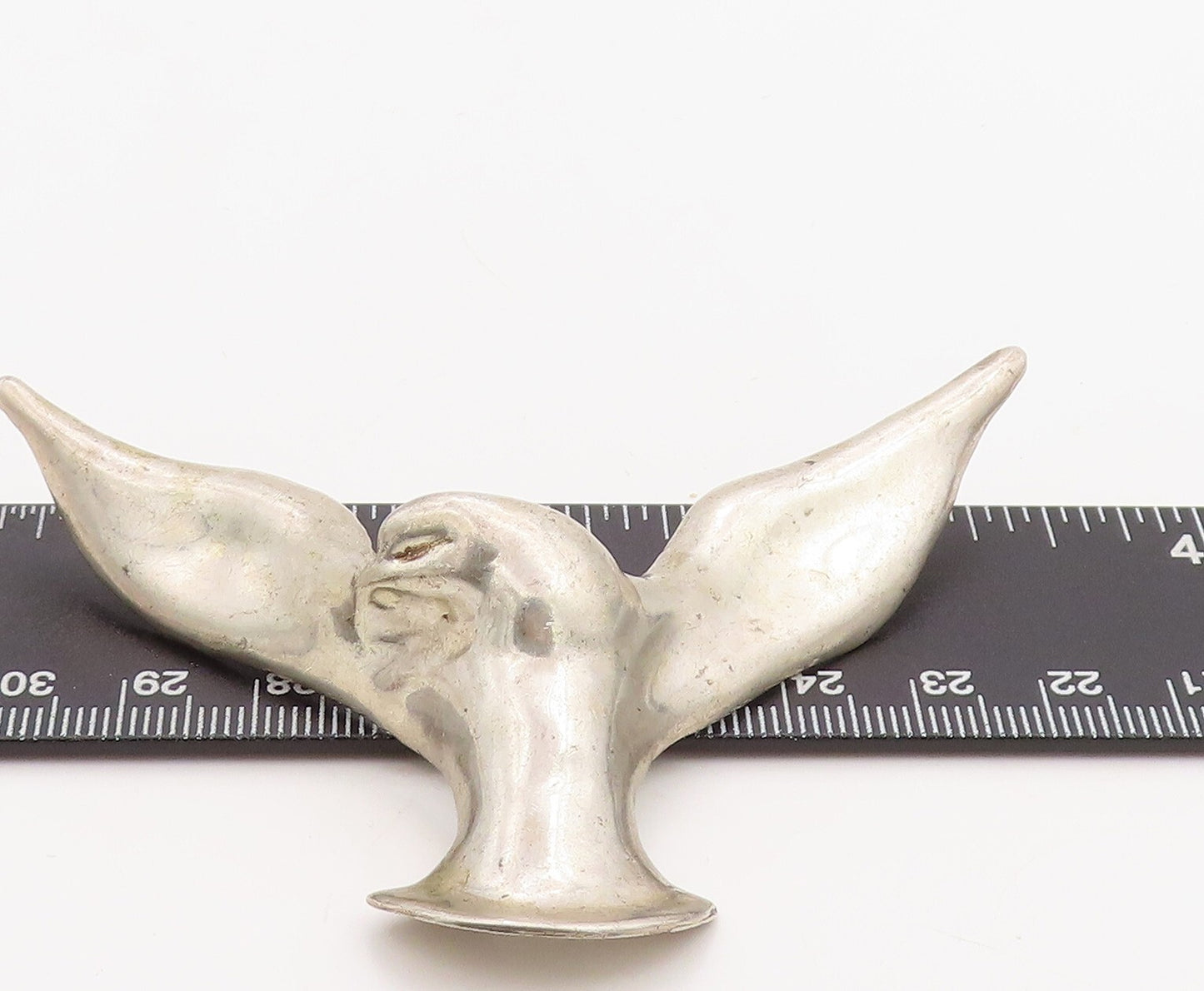 925 Sterling Silver Vintage Pendant Brutalist Carved Flying Bird Design  PT23586