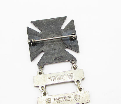 925 Sterling Silver  Vintage N.S. Meyer Inc New York Brooch Pin  BP1003