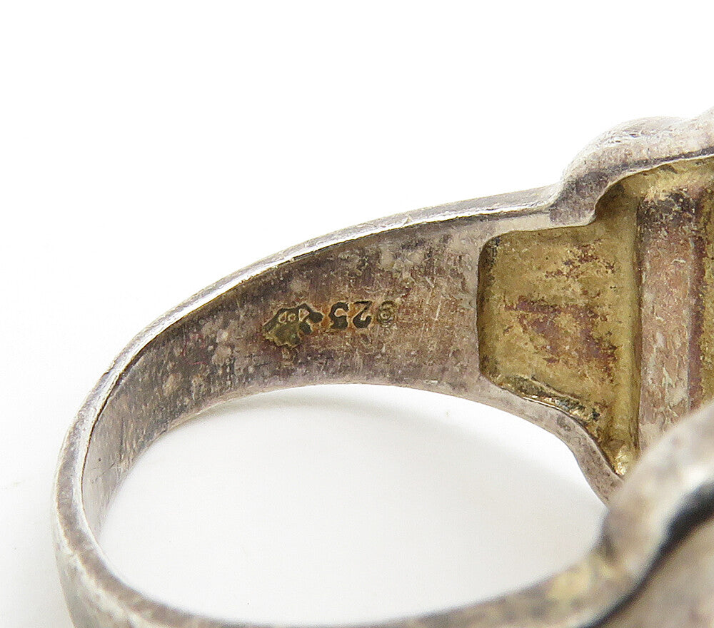 925 Sterling Silver  Vintage Tapered Fluted Detail Band Ring Sz 5.5  RG15806