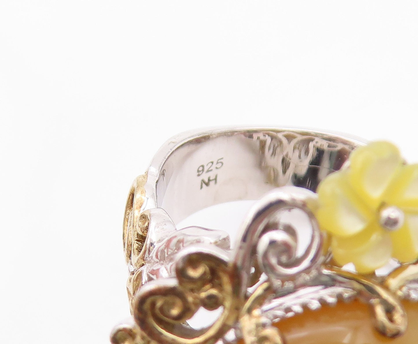 925 Sterling Silver Vintage Ring MICHAEL VALITUTTI Gemstones  Sz 5  RG32610