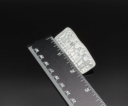 EFS MEXICO 925 Silver  Vintage Students Holding Hands Brooch Pin  BP9938