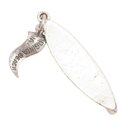 925 Sterling Silver Vintage Pendant Antique Cutout Surfing Board PT23923