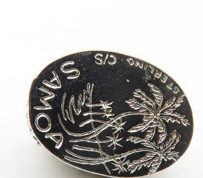 925 Sterling Silver  Vintage Shiny Petite Island Hut Motif Pendant  PT13075