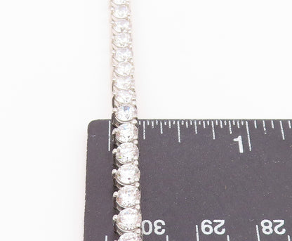 925 Sterling Silver  Shiny Prong Set Cubic Zirconia Tennis Bracelet  BT4250
