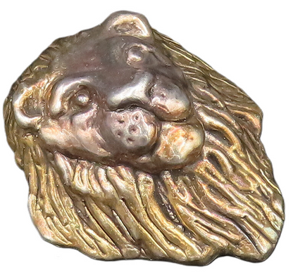 SAM PHILLIPS 925 Silver  Vintage Sculpted Lion Head Drop Pendant  PT21671