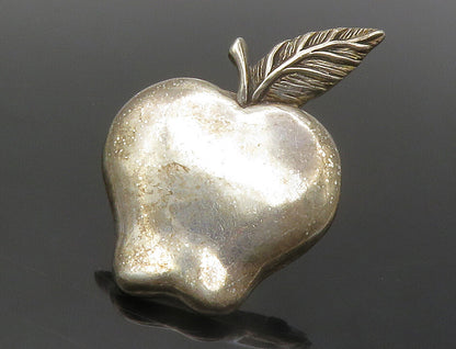 DE MATTEO 925 Sterling Silver  Vintage Apple Fruit Motif Brooch Pin  BP5467
