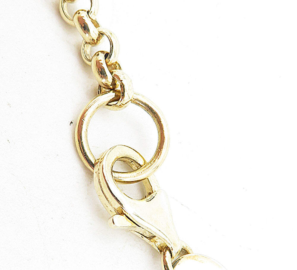 ROSS SIMON 925 Silver  Shiny Gold Plated Round Link Chain Necklace  NE1573