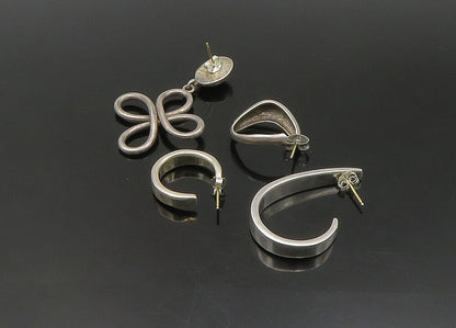 DESIGNER 925 Silver & 14K GOLD  Vintage Shiny Lot Single Earrings  EG11334