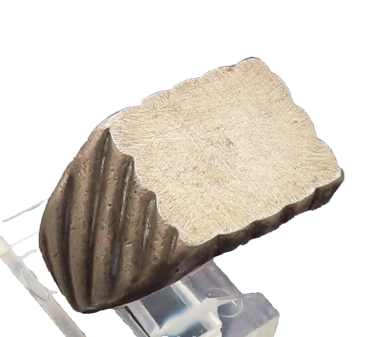 925 Silver Vintage Ring Antique Carved Band Solid Square Top Sz 10  RG27570