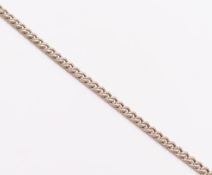 925 Sterling Silver Vintage Necklace Dark Tone Cutout Chinese Hand Fan  NE4386