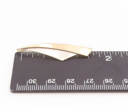 14K Gold & 925 Sterling Silver Vintage Earrings ED LEVIN BARRA Singles  EG14299