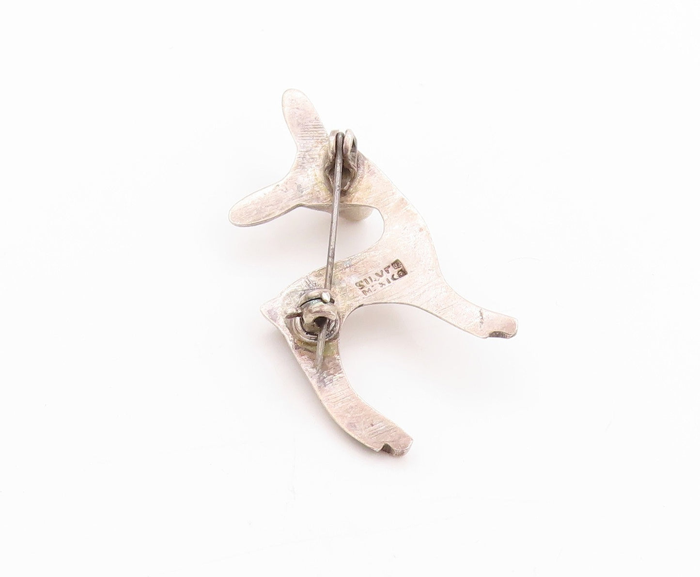 925 Sterling Silver Vintage Brooch Antique Minimalist Baby Deer Cutout  BP11644