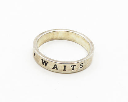 BSD 925 Sterling Silver  Vintage True Love Waits Purity Band Ring Sz 8 RG19780