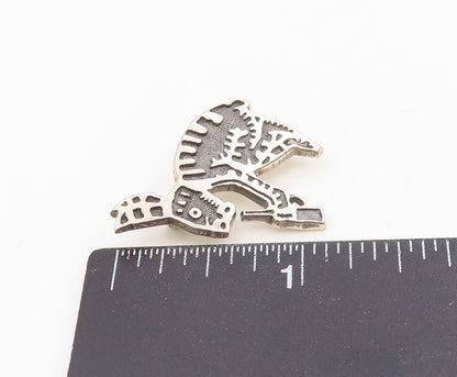 925 Sterling Silver Vintage Brooch Pin Modernist Tribal Animal Motif  BP12248