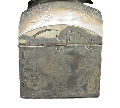 RUSSIA Solid Silver Vintage Antique Large Trinket Heavy Jewelry Box   TR2895